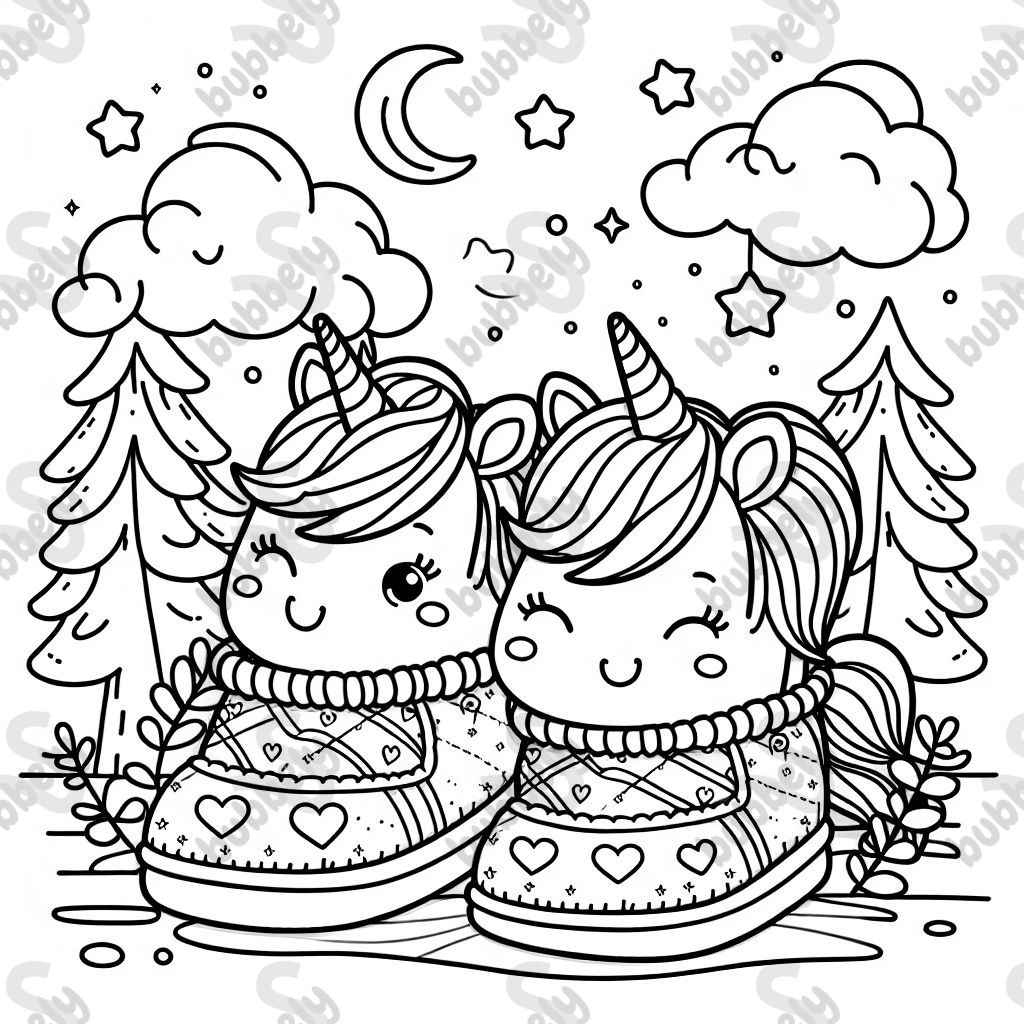 Hausschuhe mit einhorn