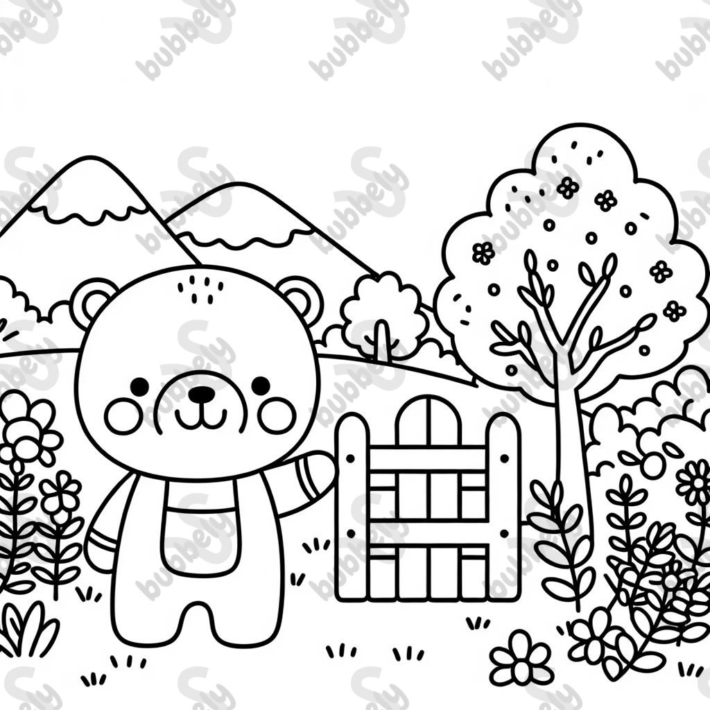 a bear in the garden
