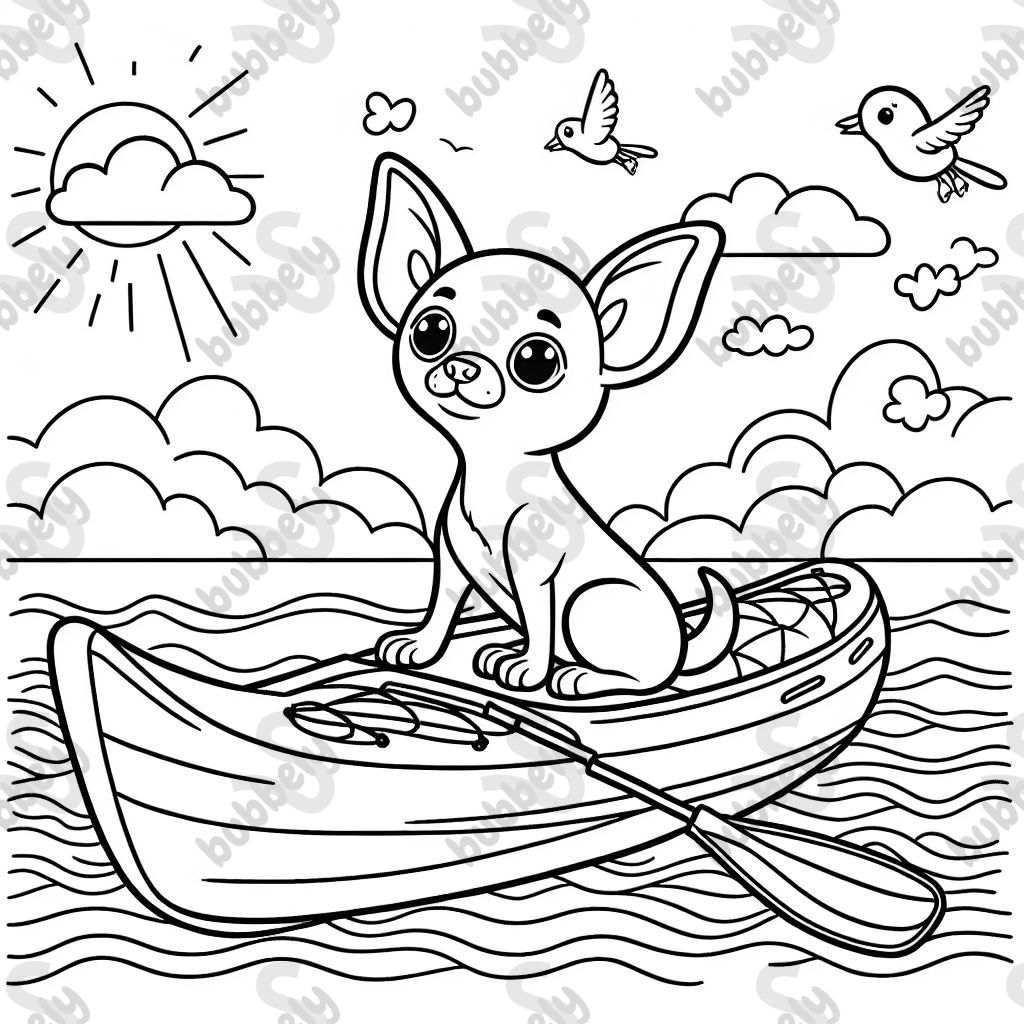 chihuahua on a kayak