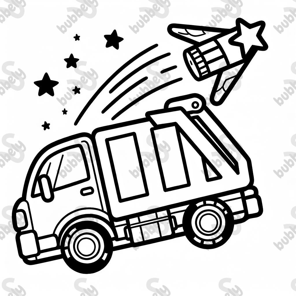 camion poubelle volant