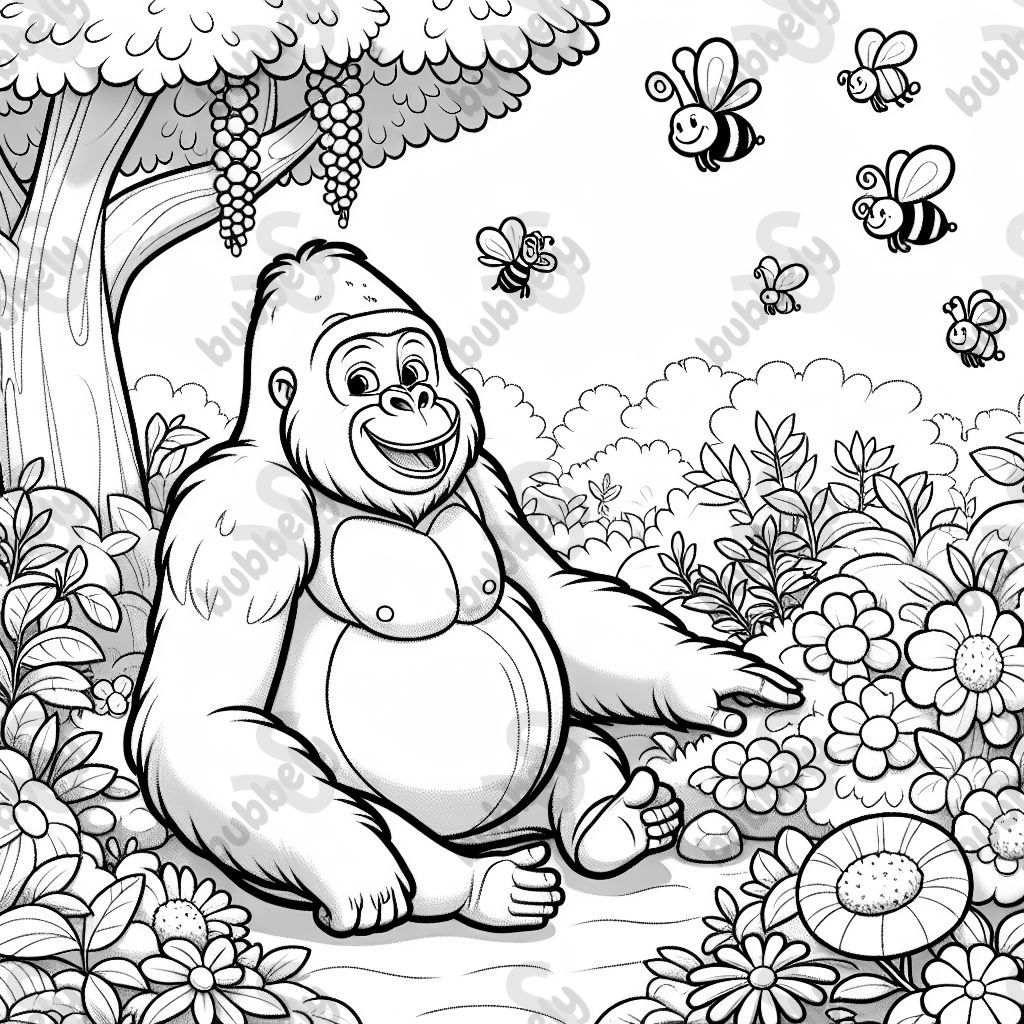 gorilla in a garden