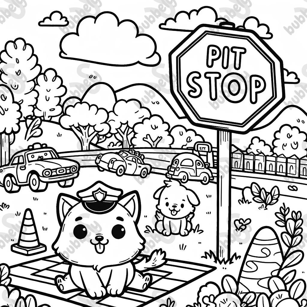 Pit stop sign