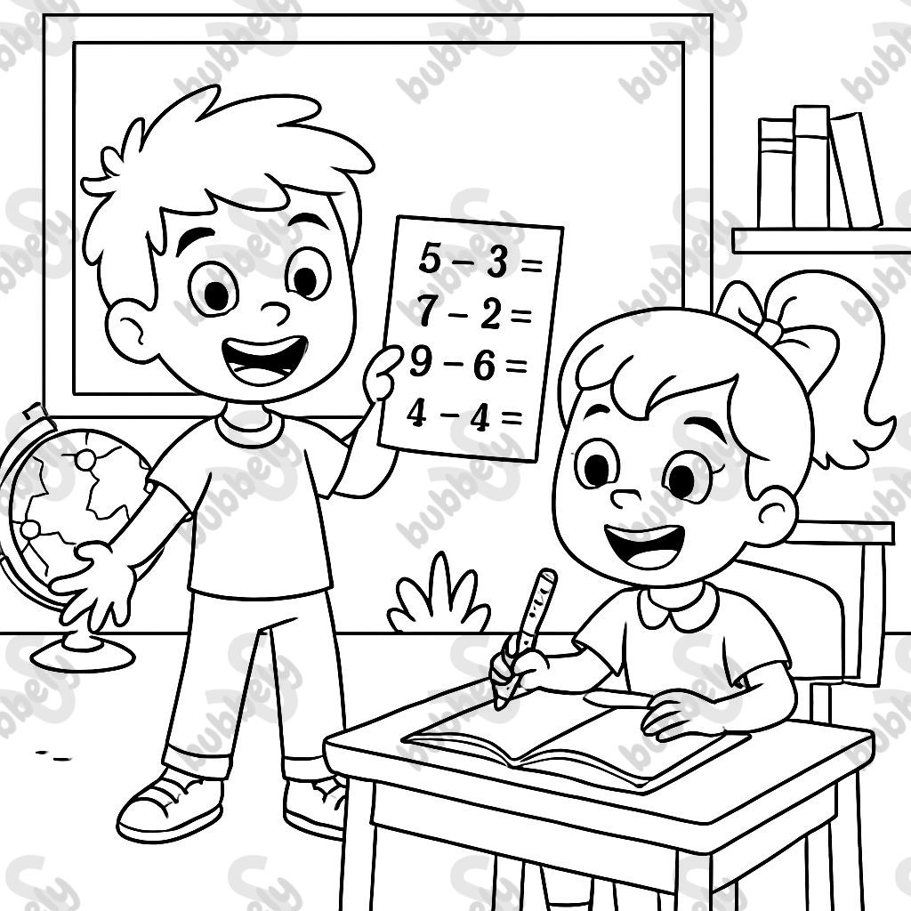 Give me a worksheet of class 1 subtraction.