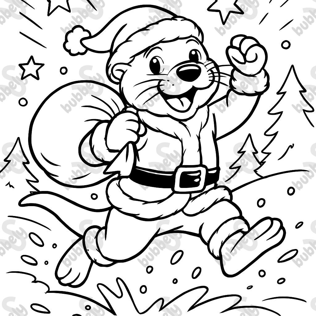 Otter Christmas picture