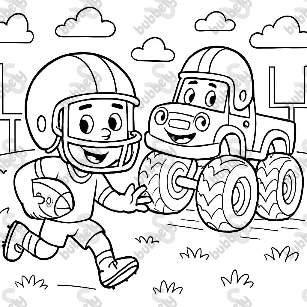 joueur de football camion