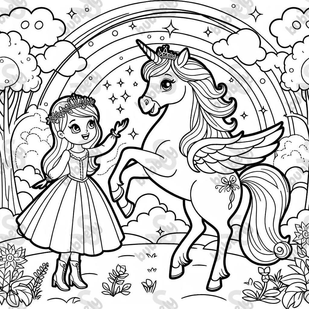 Prinzessin mit einhorn