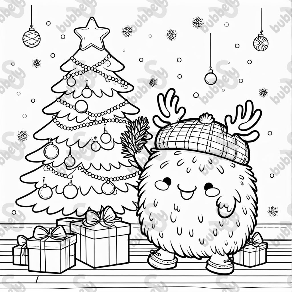 einen Haggis unterm Weihnachtsbaum