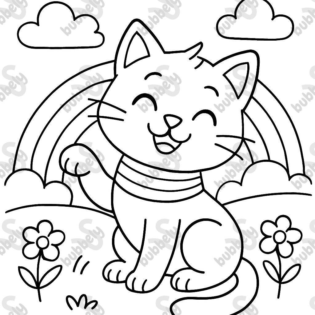 Un chat avec un collier arc-en-ciel Un chat avec un collier arc-en-ciel