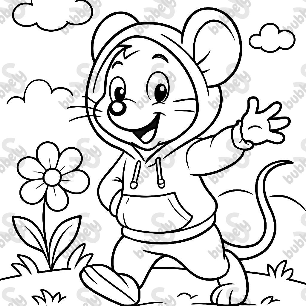 une souris avec une capuche