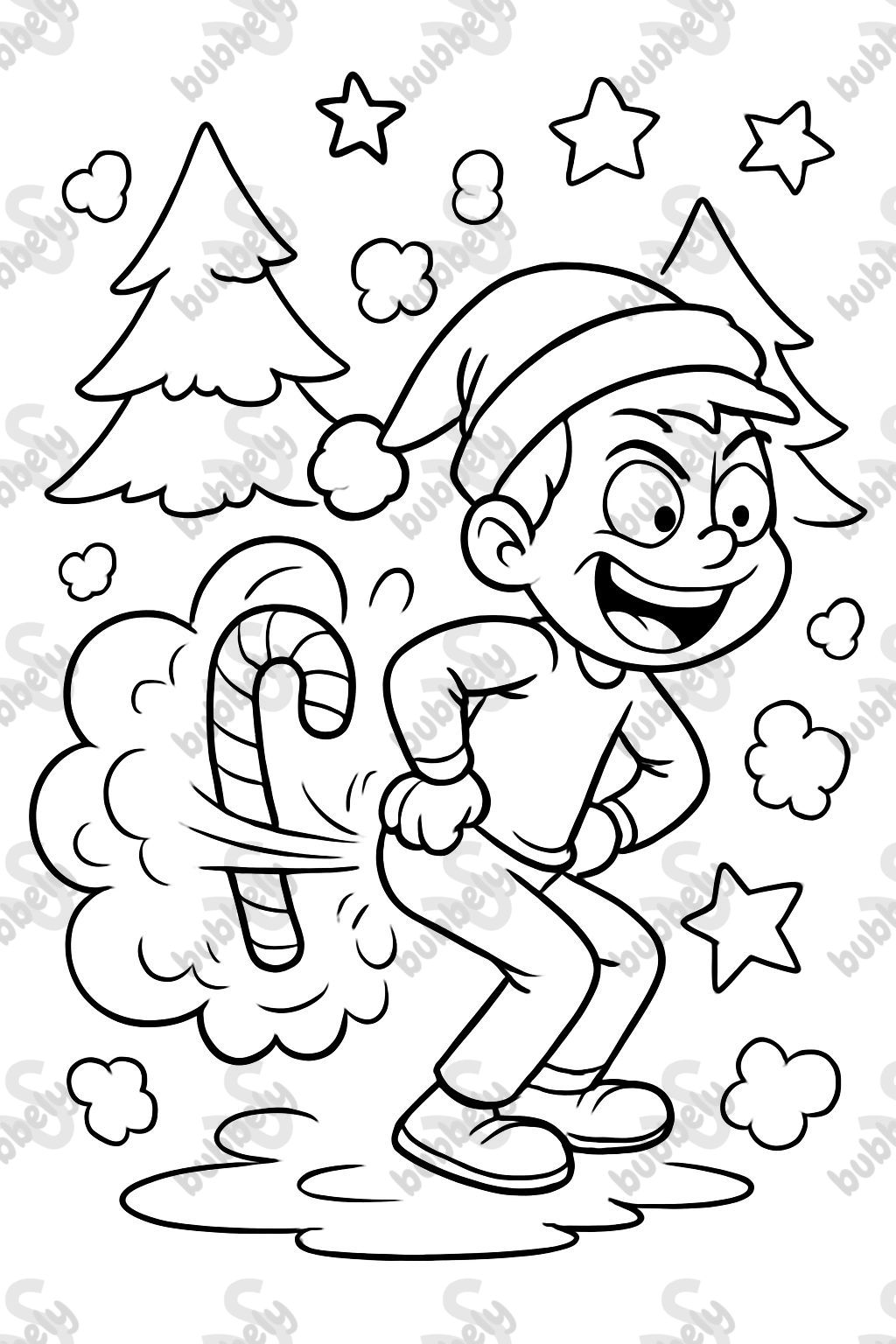 fart de canne de Noël violette