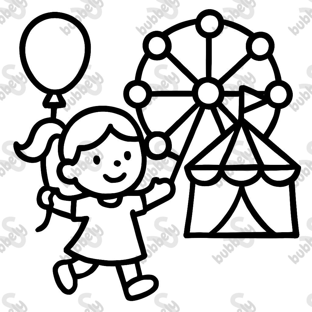 a girl at the carnival