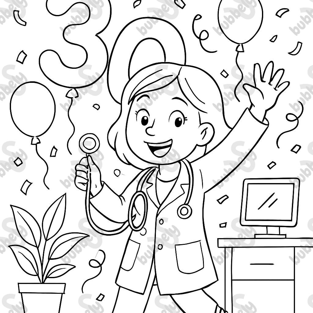 30 years female doctor celebration