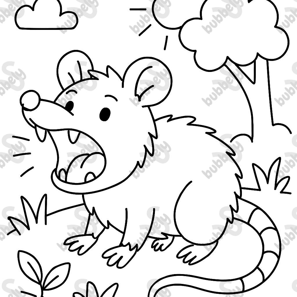 opossum de Virginie qui crie