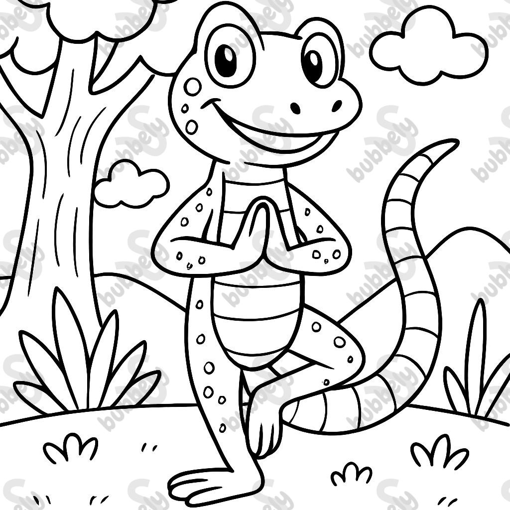 A lizard in the tree yoga pose