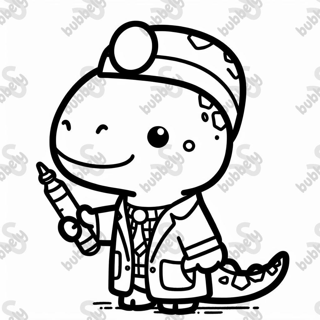 a Dinosaur in a Lab Coat