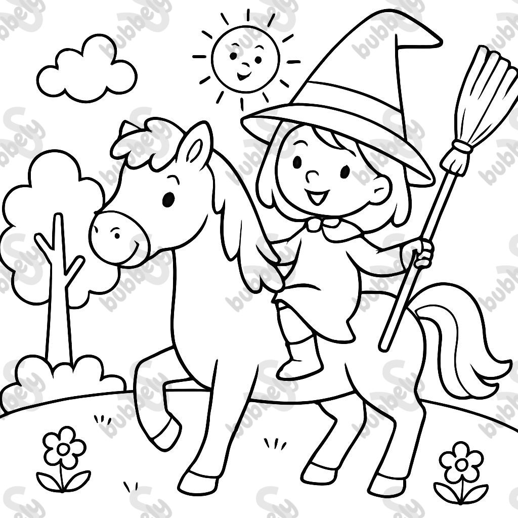 Witch with horse