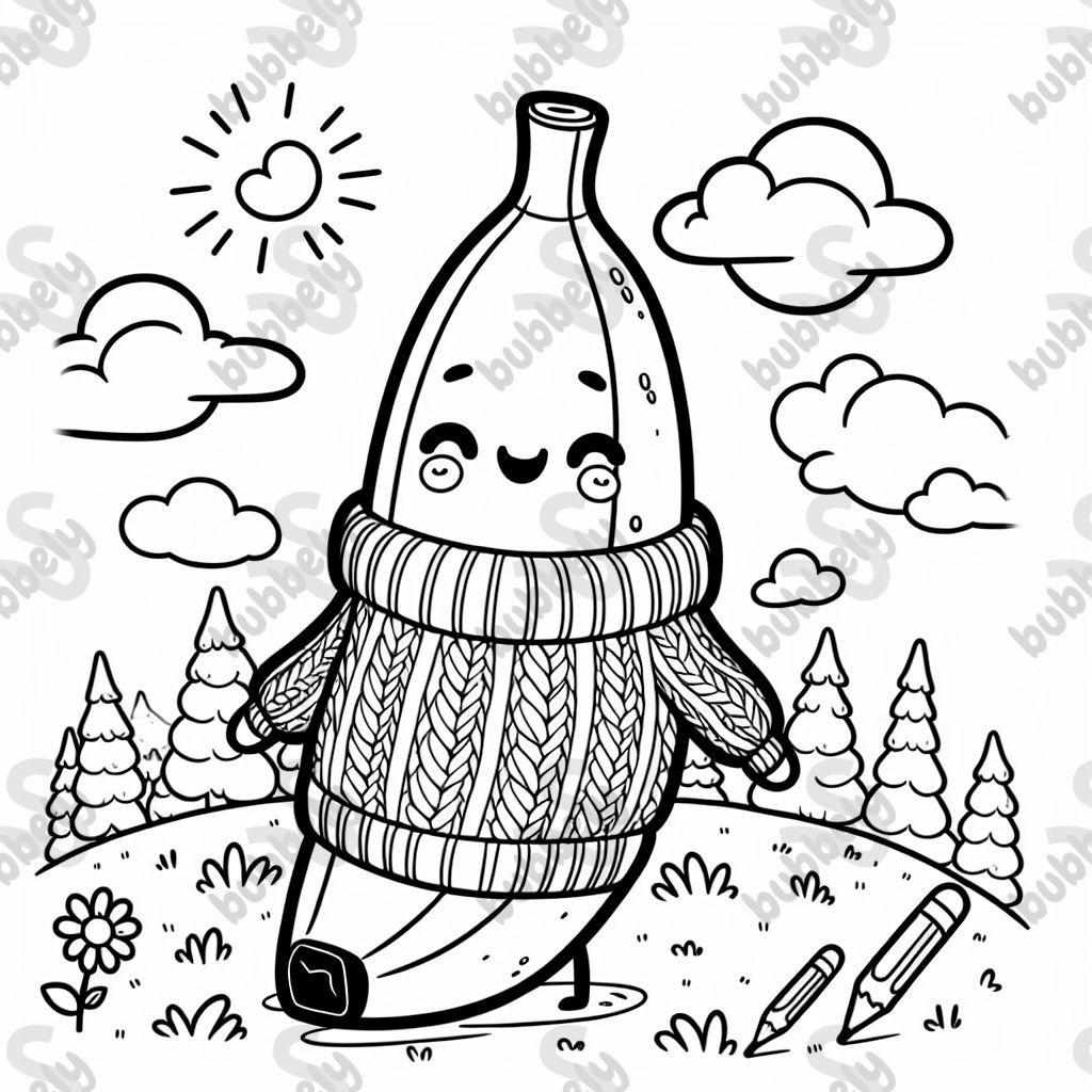 A banana in a sweater