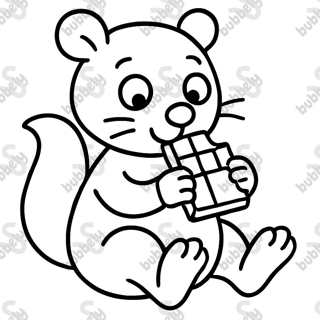 Bobo the dormouse eats chocolate