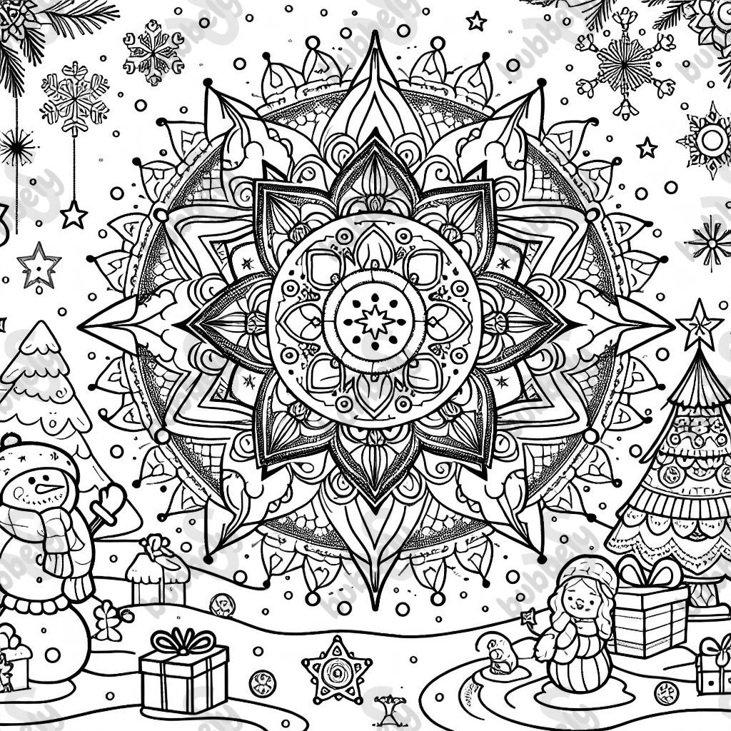 Mandala Weihnachtsstern