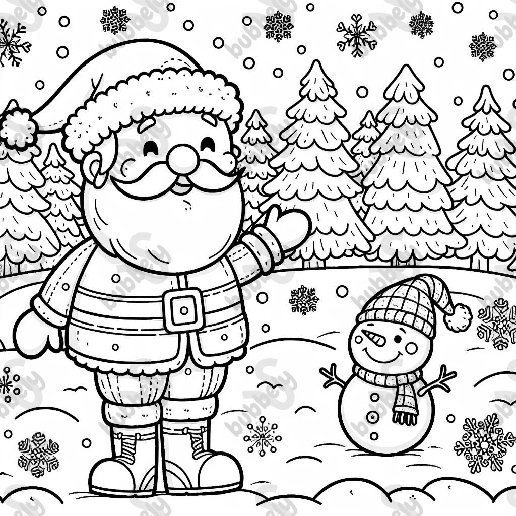 Weihnachtsmann im winterwald