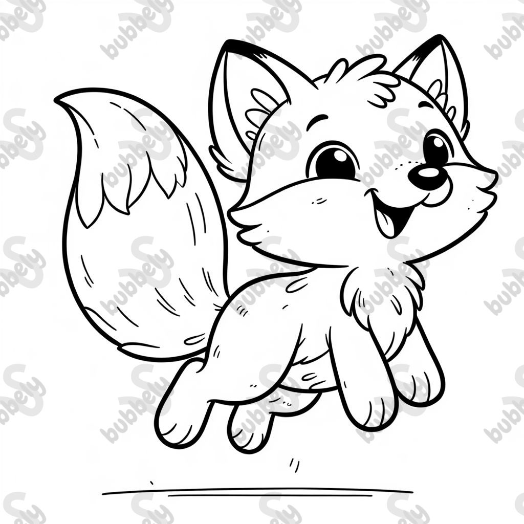 A jumping fox
