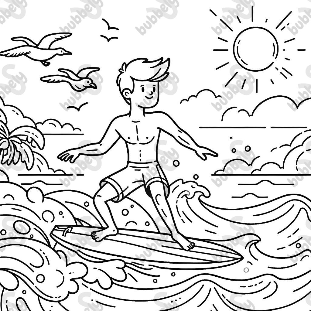 surfer auf den wellen