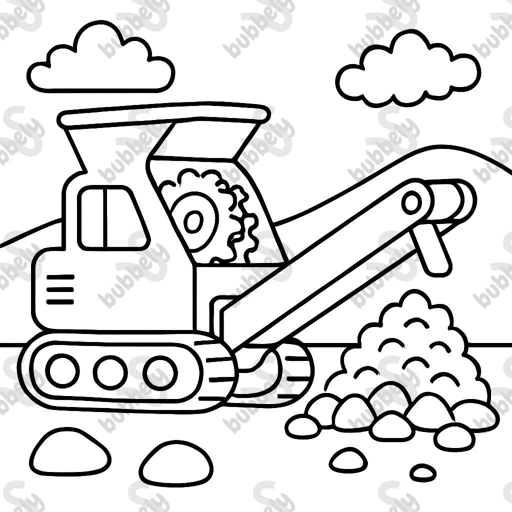 A shredding machine for crushing stones