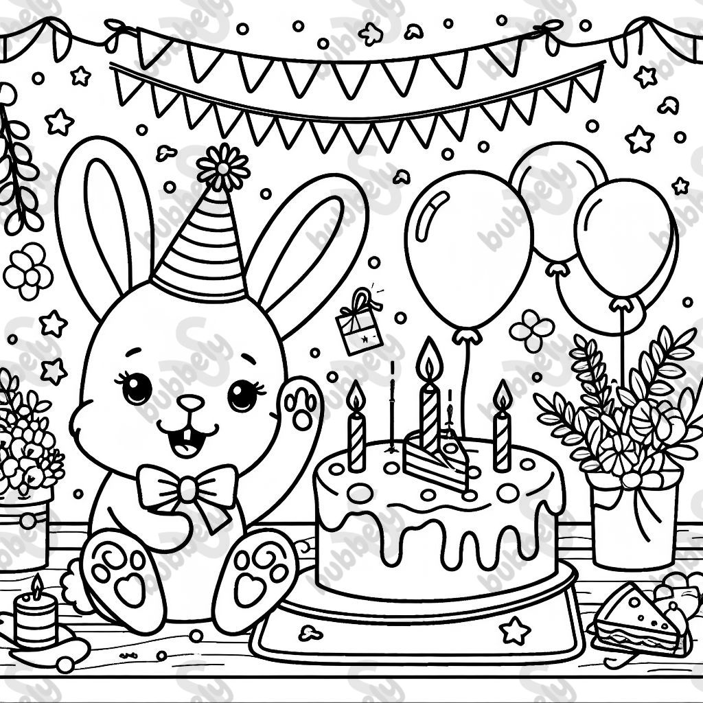 The Easter bunny at a birthday party