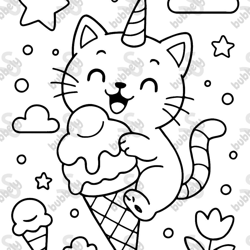 icecream unicorn cat