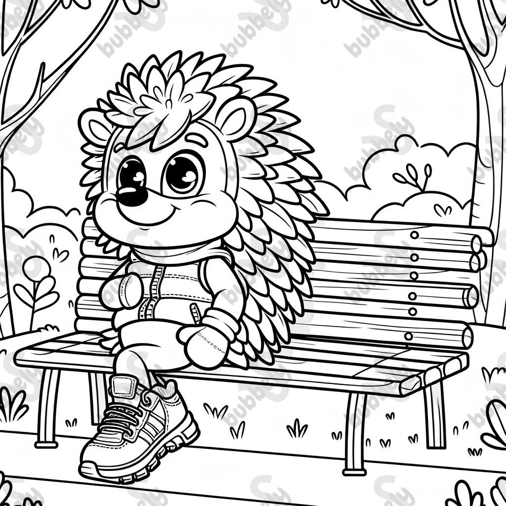 Shadow the Hedgehog sitting on a bench.