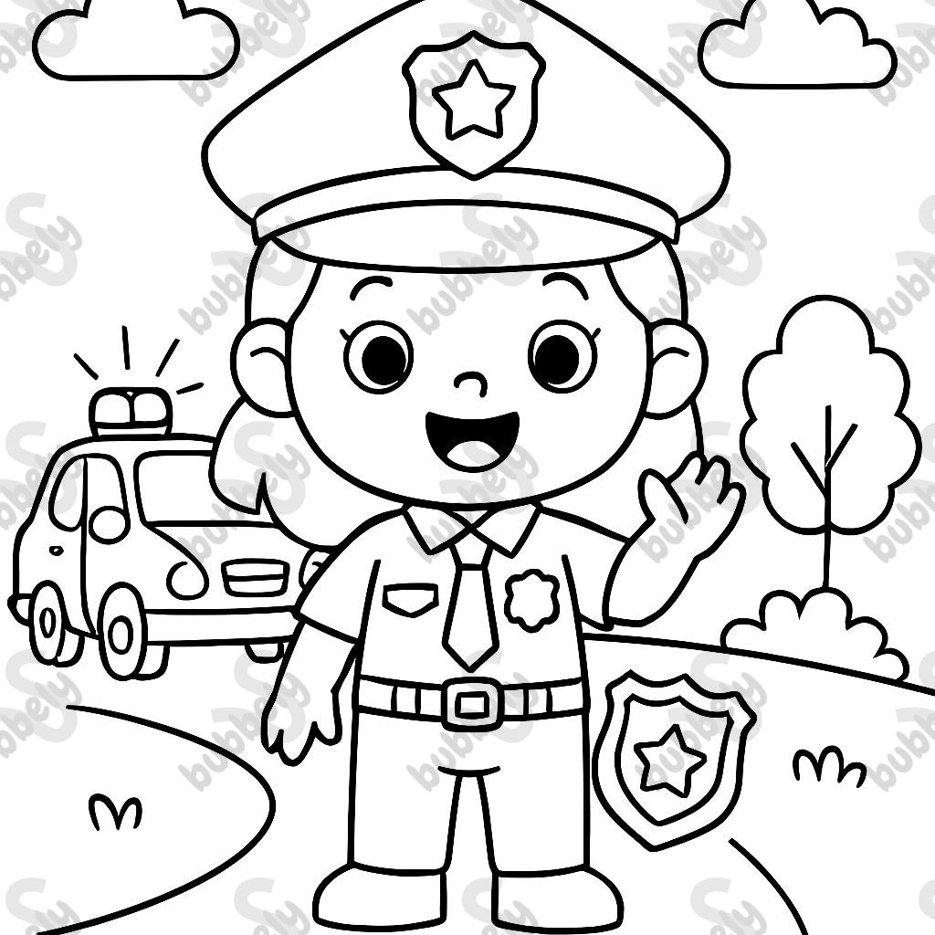 une fille policière