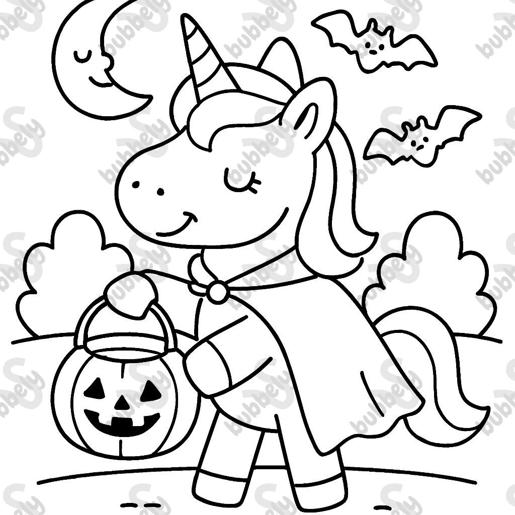 une licorne à Halloween une licorne à Halloween