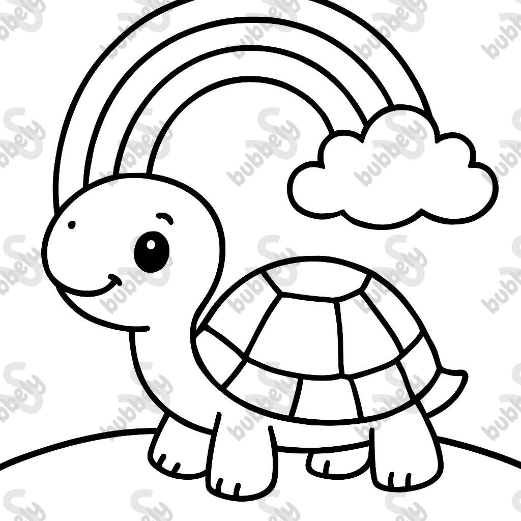 Arc-en-ciel et tortue Arc-en-ciel et tortue