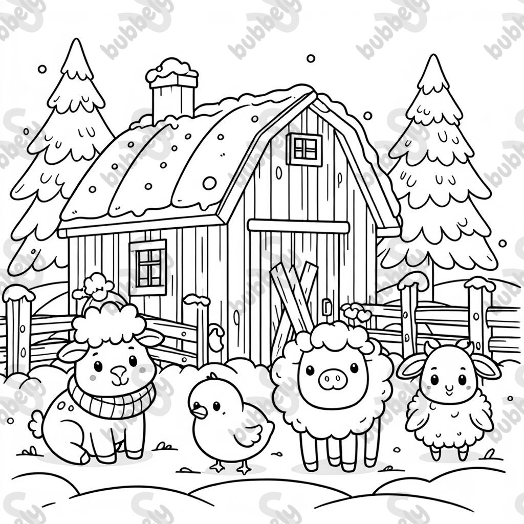 Winter barnyard