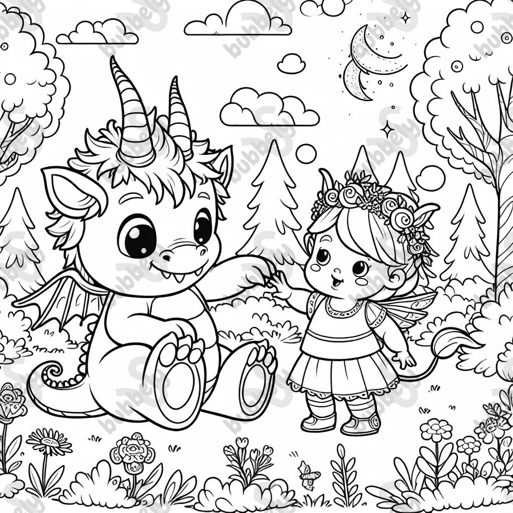 ein nettes fabelwesen und ein süßes