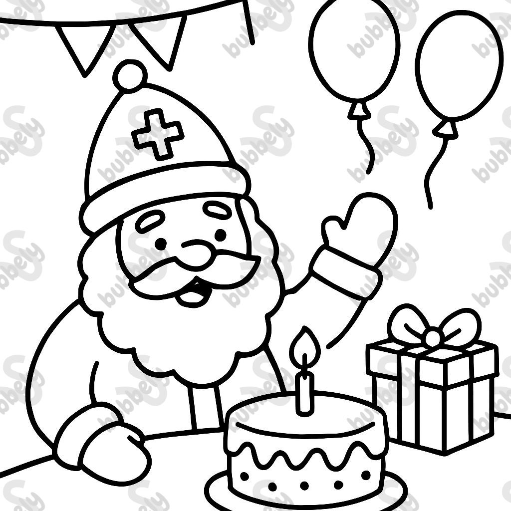 a Santa Claus at a birthday party