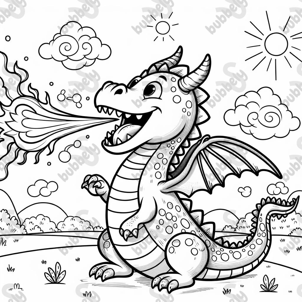 Dragon breathing fire