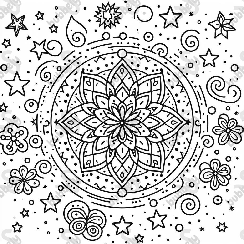 A mandala with stars