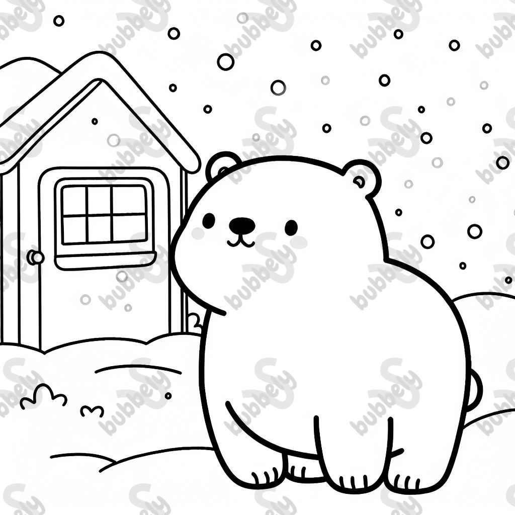 polar bear outside