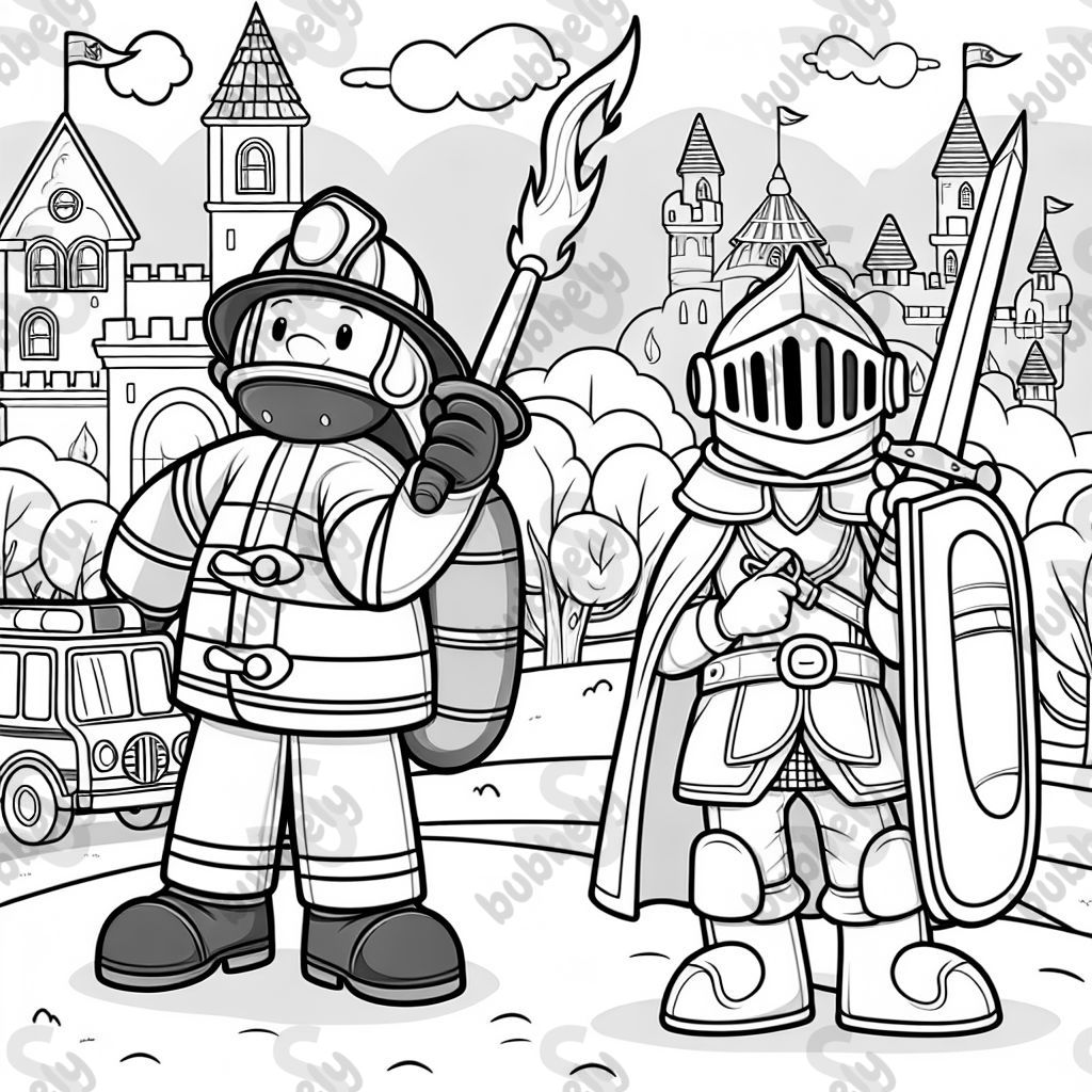 Feuerwehr und Ritter