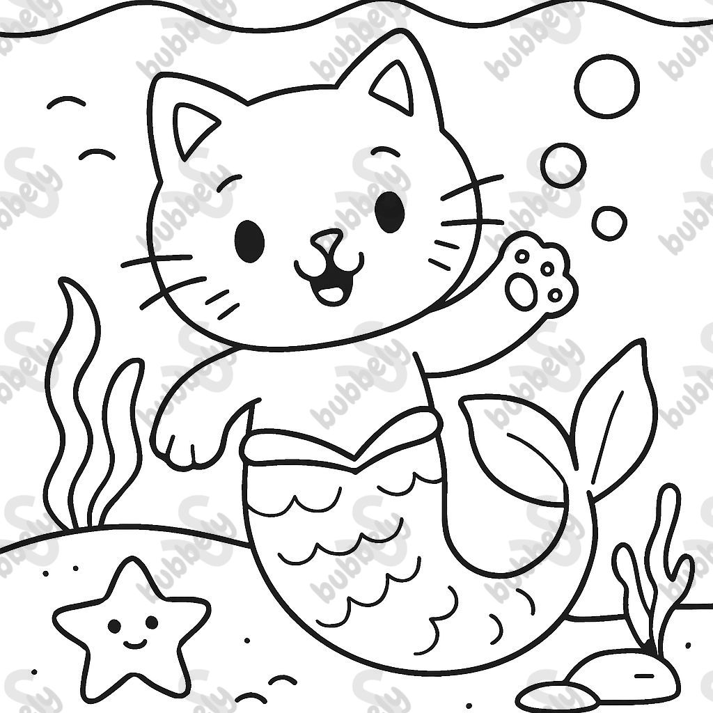 mermaid kitty cat