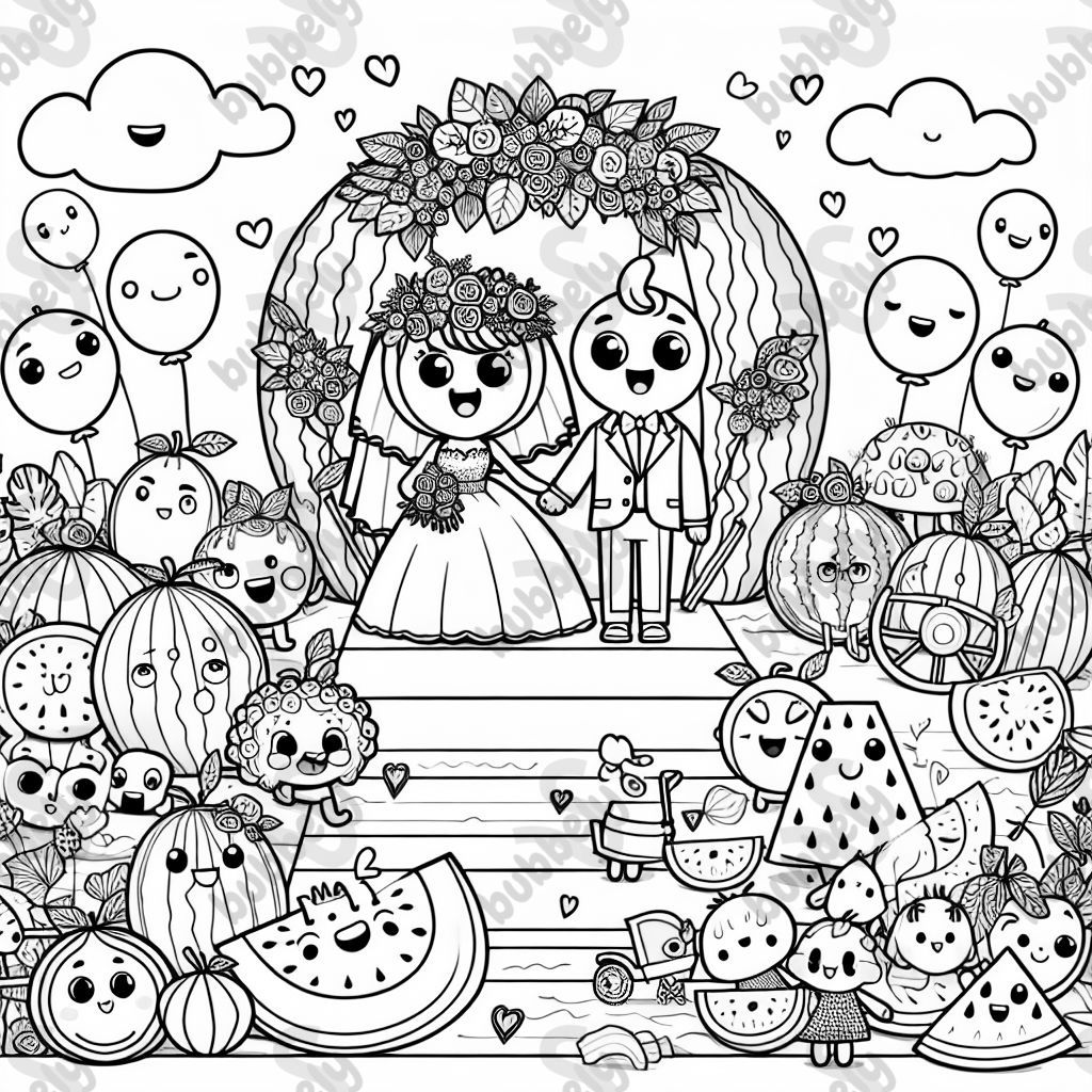 Watermelon and orange wedding.