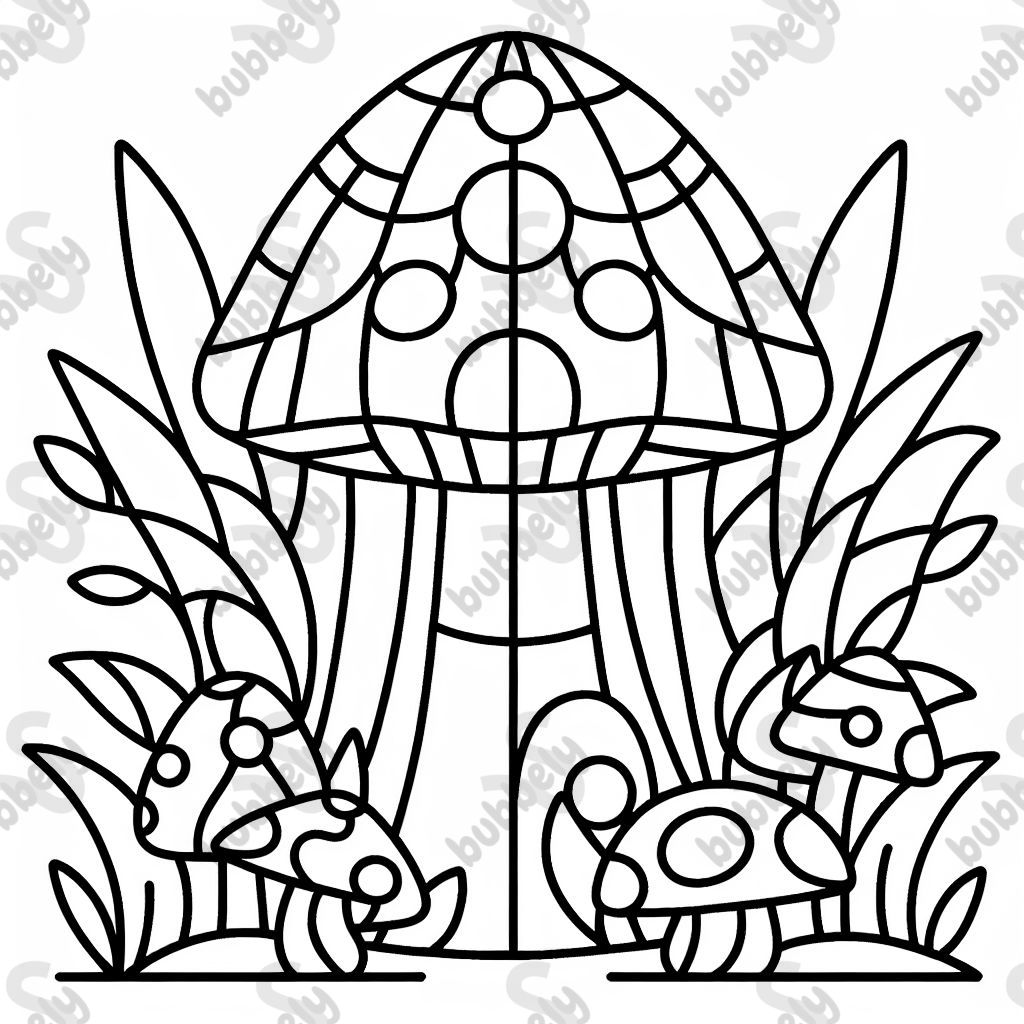 stained glass mushroom