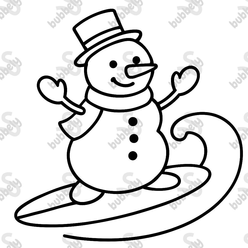 snowman surfing