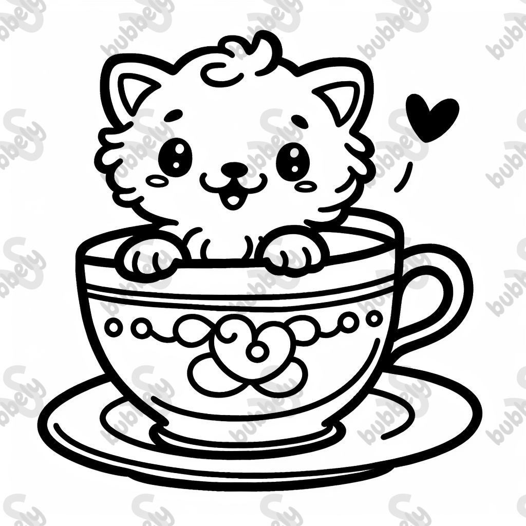 kitten in a teacup