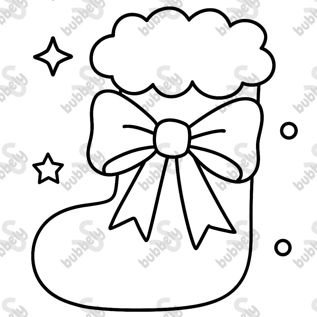 Chaussette de Noël avec nœud Chaussette de Noël avec nœud