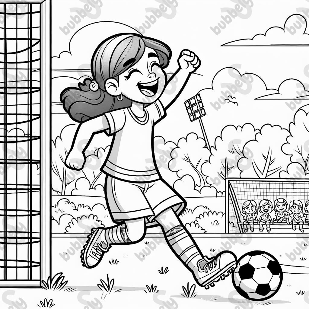 a 12 year old girl playing soccer