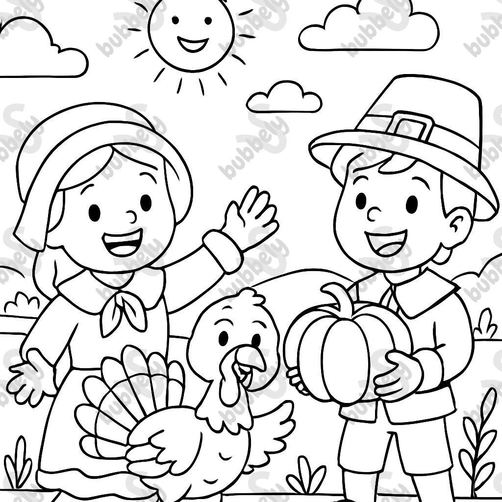 Thanksgiving themed christian coloring page