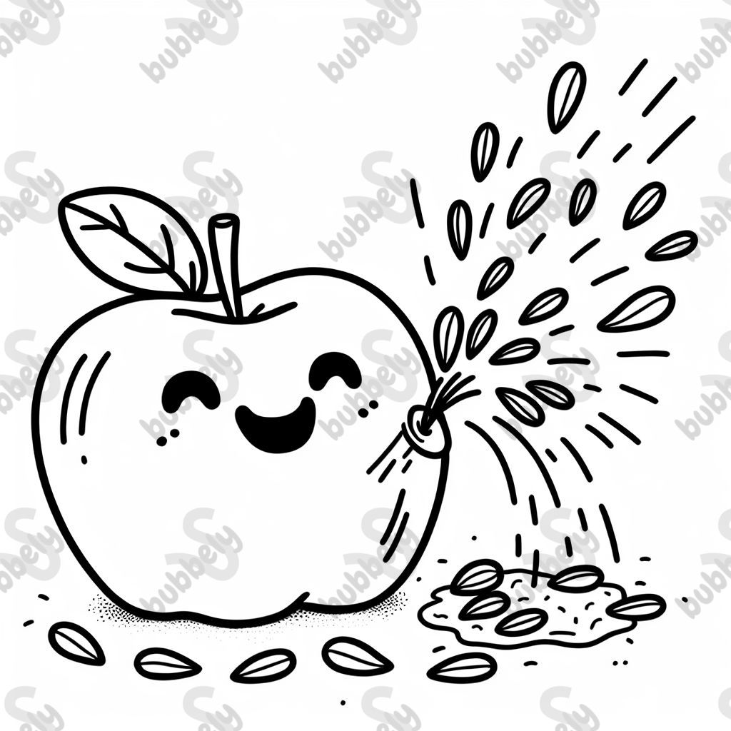 Pomme sortant des graines Pomme sortant des graines