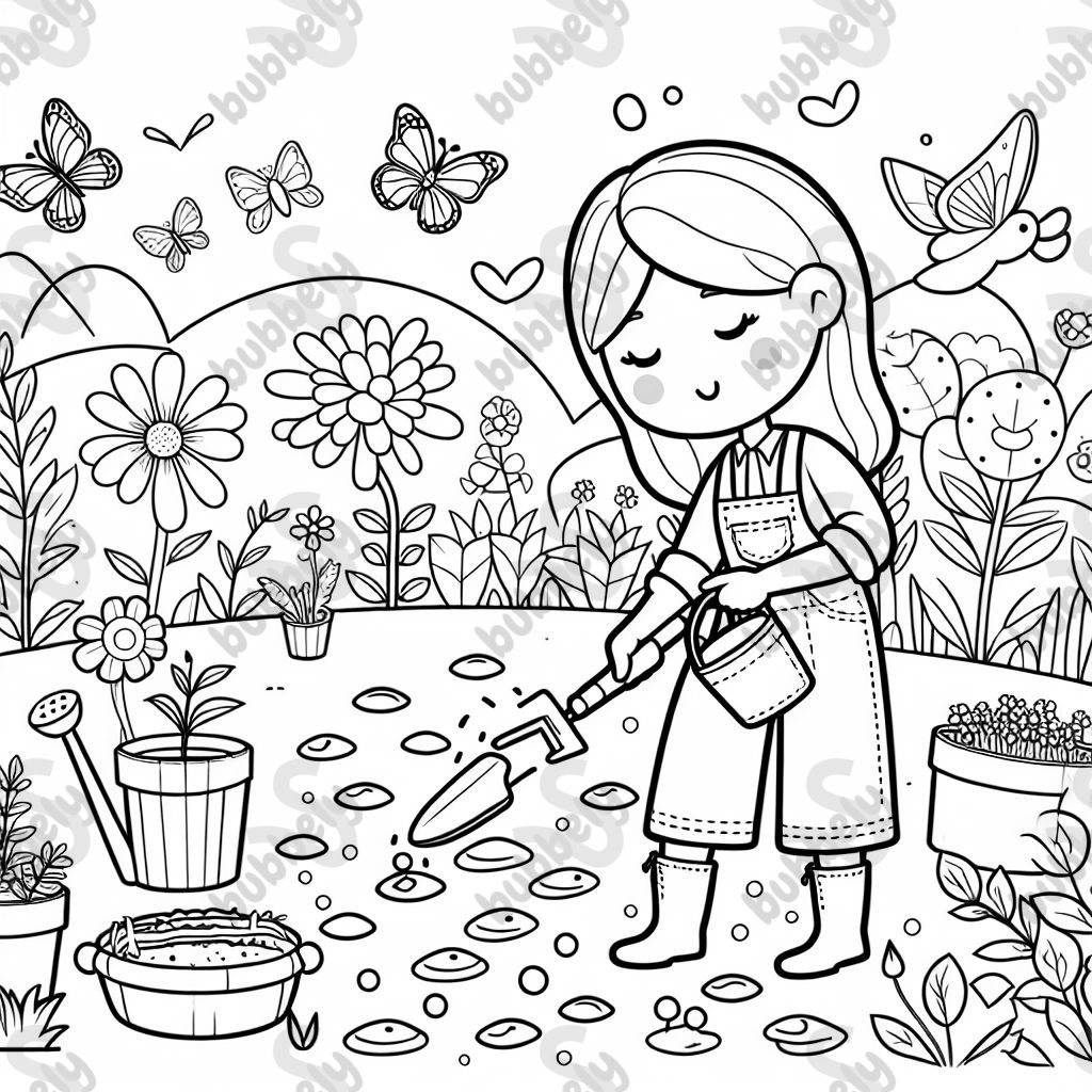 a female gardener during sowing a female gardener during sowing